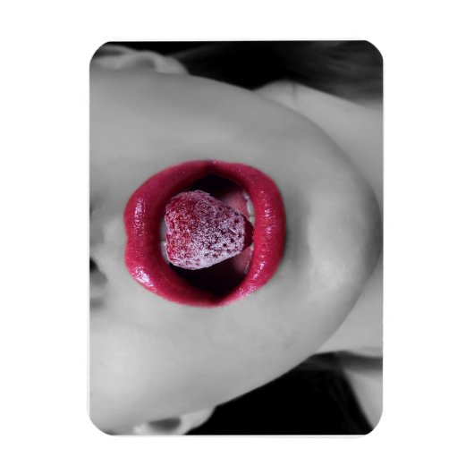 イチゴの唇 マグネット (縦)