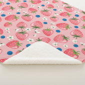 イチゴの夏、漫画の少女のような背景。 シェルパブランケット (3/4)