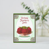 イチゴの実を入れて育てる ポストカード (スタンド正面)