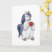 イチゴの実を持つユニコーン カード (黄色い花)