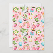 イチゴの小人ガーデン　リトルワン 1歳の誕生日 招待状 (裏面)