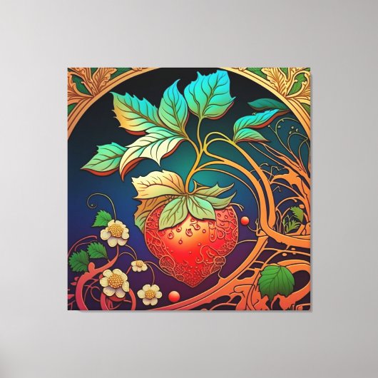 イチゴの恵み キャンバスプリント (正面)