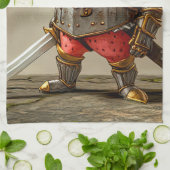 イチゴの戦士 キッチンタオル (折り畳み)