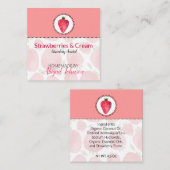 イチゴの手作りバス&ボディラベル | タグ (正面/裏面)