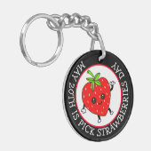 イチゴの日を選ぶ – 5月20日キーチェーン キーホルダー (正面左)
