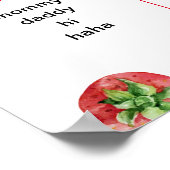 イチゴの最初の誕生日マイルストーン ポスター (角)