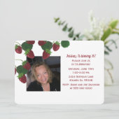 イチゴの木の写真招待状 招待状 (スタンド正面)