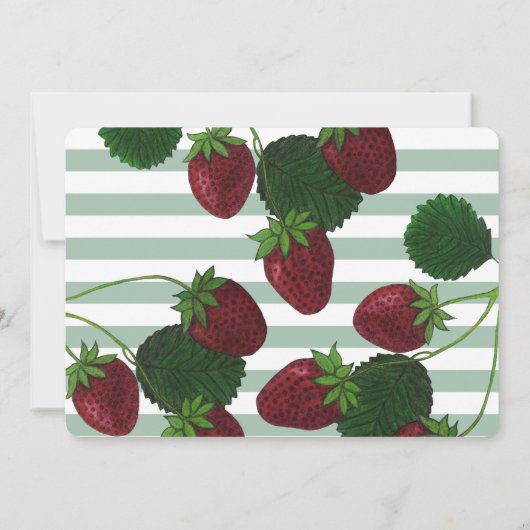 イチゴの木の写真招待状 招待状 (裏面)