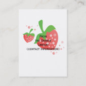 イチゴの本の返却カード 名刺 (裏面)