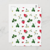 イチゴの植物 ポストカード (正面/裏面)