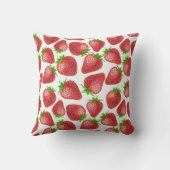 イチゴの水彩模様 クッション (裏面)