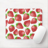 イチゴの水彩模様 マウスパッド (マウス)