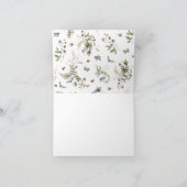 イチゴの水彩花のサマー・サンキューカード サンキューカード (内部)