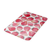 イチゴの水色とインク バスマット (アングル)