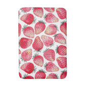 イチゴの水色とインク バスマット (正面縦)