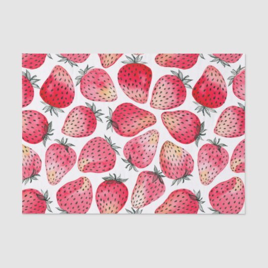 イチゴの水色とインク 薄葉紙 (正面)