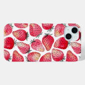 イチゴの水色とインク Case-Mate iPhoneケース (裏面 (横))