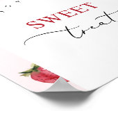 イチゴの甘いお菓子の誕生日パーティー ポスター (角)