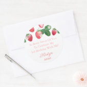 イチゴの甘いベリーお願い ラウンドシール (封筒)