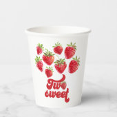 イチゴの甘い二つ目の誕生日 紙コップ (正面)