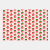 イチゴの絵 ラッピングペーパーシート (正面2)