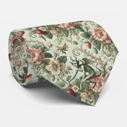 イチゴの罪 – ゴシックビクトリアン体 ネクタイ (ロール)