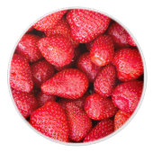 イチゴの背景 セラミックノブ (正面)