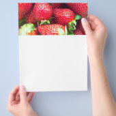 イチゴの背景 チラシ (手)