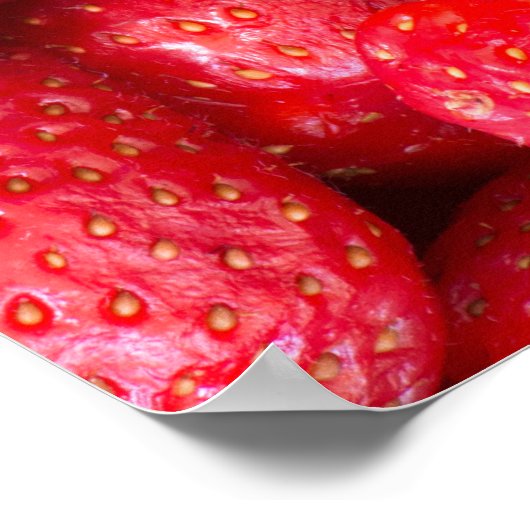 イチゴの背景 ポスター (角)