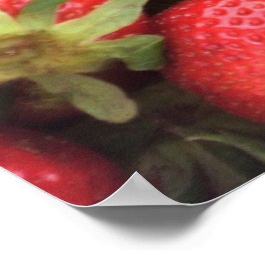 イチゴの背景 ポスター (角)
