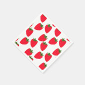 イチゴの至福、新鮮な果実パターン スタンダードカクテルナプキン (角)