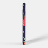 イチゴの花と実:装飾的なパターン iPhoneケース (右側面)