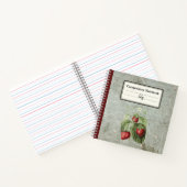 イチゴの花と果実パーソナライズされたのComp No ノートブック (内部)