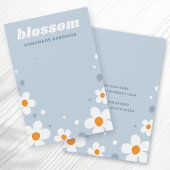 イチゴの花レトロほこりっぽい青いイヤリングカード