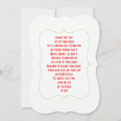 イチゴの花 編集可能なティーパーティーの招待状 招待状 (裏面)