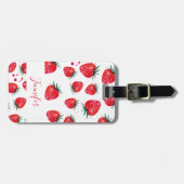 イチゴの荷パーソナライズされた物タグ ラゲッジタグ (正面横)