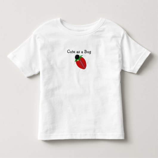 イチゴの虫デザイン トドラーTシャツ (正面)