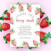 イチゴの誕生日パーティー、本当にありがとう サンキューカード