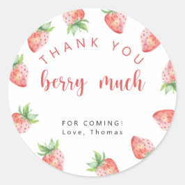 イチゴの誕生日パ感謝していーティーティー ラウンドシール