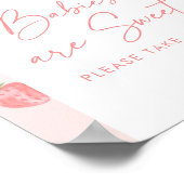 イチゴの赤ちゃんシャワーベビーは甘い ポスター (角)