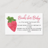 イチゴの赤ちゃんシャワーベビー エンクロージャーカード (正面)