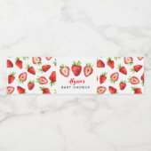 イチゴの赤ちゃんシャワー夏 ペットボトルラベル (シングルラベル)