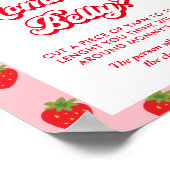 イチゴの赤ちゃんシャワー彼女の腹の大きさ ポスター (角)