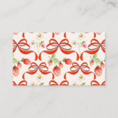 イチゴの赤ちゃんシャワー本ベビー エンクロージャーカード (裏面)