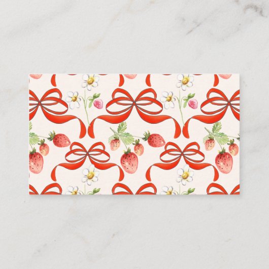 イチゴの赤ちゃんシャワー本ベビー エンクロージャーカード (裏面)