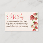 イチゴの赤ちゃんシャワー本ベビー エンクロージャーカード (正面)
