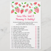 イチゴの赤ちゃんシャワー誰がゲームを言ったか推測 (正面)