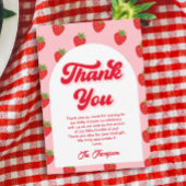 イチゴの赤ちゃんシャワー サンキューカード