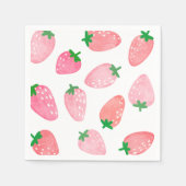 イチゴの赤ちゃんシャワー スタンダードカクテルナプキン (正面)