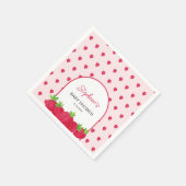 イチゴの赤ちゃんシャワー スタンダードカクテルナプキン (角)